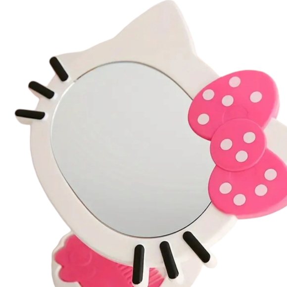 Limited Edition HELLO KITTY Deluxe 360°Swivel Rotating Vanity Mirror With Comb - Picture 10 of 13